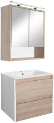  Porto 60 komplett fehér-sonoma tölgy (PO60FST) - homelux