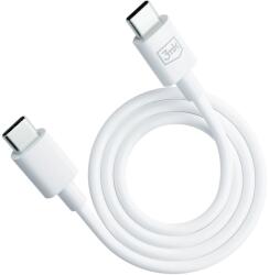 3mk Protection Cablu pentru incarcare si transfer de date 3MK Hyper Cable, 2x USB-C, 100W, 1.2m, Alb (5903108541213)