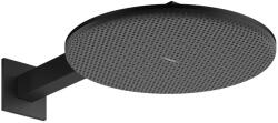 Hansgrohe Raindance Alive S fejzuhany karral 30x30 cm kerek fekete 24541670 (24541670)