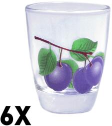 Cseresznye mintás pálinkáspohár 30ml 6db