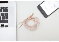 Kikkerland US142-RG-EU 1m-es rózsaszín Micro USB és iPhone kábel (US142-RG-EU) - haztartasibolt