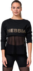 Nebbia Mesh T-shirt 805 black Női póló L