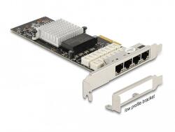 Delock PCI Express x4 Kártya - 4 x RJ45 Gigabit LAN porthoz Bypass (88610) - dellaprint