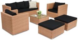 Garden Point Roma Coffee 5 technorattán kerti bútorok + 2 puffok, mézszínű (GAP418-3PU)