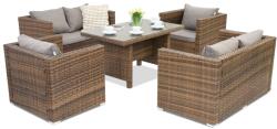 Garden Point Roma Apetito 6 technorattán kerti bútorok, barna (GAP345-6)