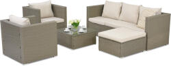 Garden Point Roma Corner 6 technorattán kerti bútorok, világosszürke (GAP419-COR6)