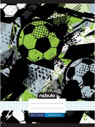 Nebulo Nebulo: Tűzött kockás football labda mintás füzet 87-32 A/4 (NR-XM-A4-12347865) - jatekshop