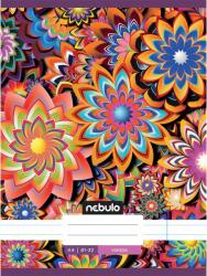 Nebulo Nebulo: Tűzött vonalas fraktális virágos mintás füzet 81-32 A/4 (VO-LD-A4-12347391) - jatekshop