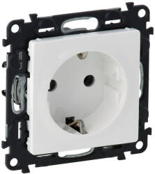 ÚJRACSOMAGOLT Legrand Valena Life 753121 Bontott földelt csatlakozóaljzat (dugalj) 2P+F fehér burkolattal keret nélkül, süllyesztett, 16A 250V (Legrand 753121) (753121)