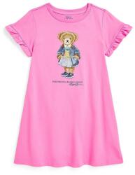 Ralph Lauren gyerek pamutruha rózsaszín, mini, egyenes, 312965157002 - rózsaszín 102-108