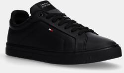 Tommy Hilfiger bőr sportcipő ICON COURT LTH FLAG ESS fekete, FM0FM05317 - fekete Férfi 46