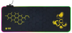 Tracer TRAPAD47546 HEXY1 GameZone 800x300mm RGB világítás texturált szövet fekete billentyűzet és egérpad