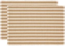 Södahl Két darab bézs színű csíkos terítő 48 x 33 cm-es készlet (SOD-28571)