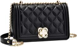 Dollcini Steppelt Női Futártáska - Elegáns, Aranyláncos Válltáska - Fekete (428202)