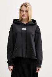 MM6 Maison Margiela pamut melegítőfelső fekete, női, nyomott mintás, kapucnis, S52GU0235. M25012 - fekete L