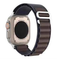 Apple Watch 4-6, SE, SE (2022) (42 / 44 mm) / Watch 7-9 (45 mm) / Watch 10 (46 mm) / Watch Ultra 1-2 (49 mm), textíl pótszíj, állítható, Dux Ducis GS, sötétszürke