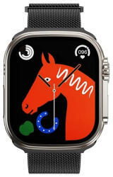 Apple Watch 4-6, SE, SE (2022) (38 / 40 mm) / Watch 7-9 (41 mm) / Watch 10 (42 mm), fém pótszíj, mágneses zár, milánói stílus, Hoco AS101, fekete - tok-shop