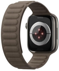 Apple Watch 4-6, SE, SE (2022) (38 / 40 mm) / Watch 7-9 (41 mm) / Watch 10 (42 mm), textíl pótszíj, mágneses zár, 3D minta, Dux Ducis BL, barna