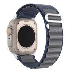 Apple Watch 4-6, SE, SE (2022) (42 / 44 mm) / Watch 7-9 (45 mm) / Watch 10 (46 mm) / Watch Ultra 1-2 (49 mm), textíl pótszíj, állítható, Dux Ducis GS, sötétkék