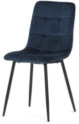 Artium Étkezőszék, sötétkék színű bársony szövet, fekete fém lábak (CT-281_BLUE4)