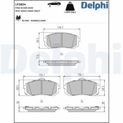 DELPHI Set placute frana DELPHI LP3854 (LP3854)