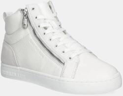 Calvin Klein Jeans bőr sportcipő CLASSIC CUPSOLE ZIP MID IN fehér, YM0YM01156 - fehér Férfi 41