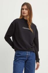 Calvin Klein pamut melegítőfelső fekete, női, nyomott mintás - fekete XXL