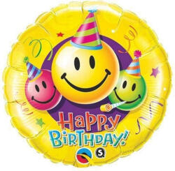 Qualatex Szülinapi fólia lufi 18" 45cm Happy Birthday (LUFI508688)