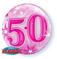 Qualatex Számos Bubbles lufi 22" 56cm 50-es számmal (LUFI382041)
