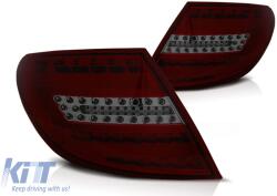 KITT LED hátsó lámpa MERCEDES C-osztály W204 (2007-2012) modellekhez, Facelift Kinézet, piros/füst (TLMBW204FRS)