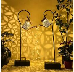  Napelemes locsolókanna LED lámpás, vízsugár-effekttel, meleg fehér