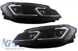 KITT Specials LED Első Lámpák VW Golf 7.5 VII 17+ R Dinamikus Irányjelyző (HLVWG7F75S)