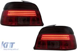 KITT Lightning Hátsó lámpa LED fénysor BMW 5 E39 Sedan (09.1995-08.2000) modellekhez, piros/füst (TLBME39RS)