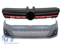 KITT Specials Első lámpák 3D LED DRL Volkswagen Golf 7 VII (2012-2017) piros R20 GTI Look LED folyamatos kanyarodó lámpa (HLVWG7GTILEDFW)