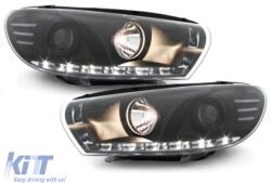 KITT Lightning DAYLINE Első lámpák VW Scirocco lll 08+ _ drl-optikai _ fekete (SWV33GXB)