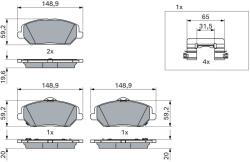 Bosch Set placute frana BOSCH 0 986 424 862 (0 986 424 862)
