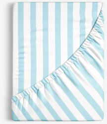 Goldea cearceaf de pat 100% bumbac cu elastic - dungi albastre 200 x 200 cm