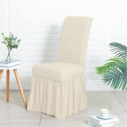 Forcheer SzékSzoknya teljes székre (seersucker, törtfehér)