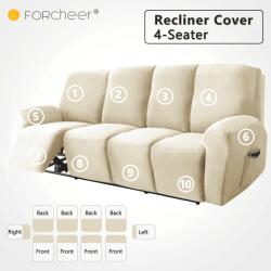 Forcheer Relax Fotel Huzat (bársonyos, 4 üléses, bézs)