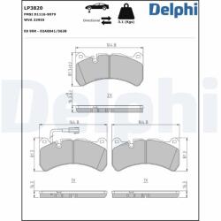 DELPHI Set placute frana DELPHI LP3820 (LP3820)
