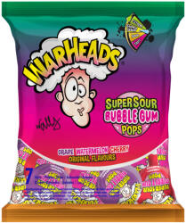 Warheads Bubble Gum Pops savanyú nyalóka csomag 105g - delfinbuvar