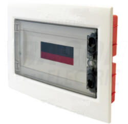 Tracon Elosztódoboz, Süllyesztett, Füstszínű - Sík Ajtóval, 1×12 Modulos (tr-edss-12-1)