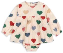 Konges Sløjd baba ruha ELIN ROMPER GOTS bézs, mini, harang alakú, KS101498 - bézs 68