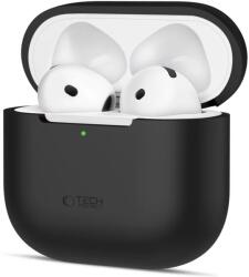 Tech-protect SILICONE husă de protecție pentru Apple AirPods 4 negru (5906302370115)