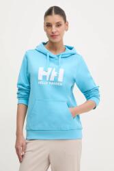 Helly Hansen pamut melegítőfelső HH LOGO 2.0 női, nyomott mintás, kapucnis, 34460 - kék M