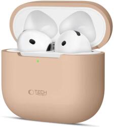 Tech-protect SILICONE husă pentru Apple AirPods 4 cafe latte (5906302370245)