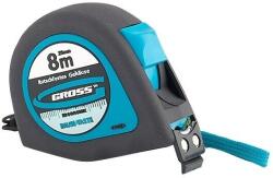 GROSS Ролетка Ergonomisch, 8 m х 25 mm, магнитен гумиран накрайник GROSS