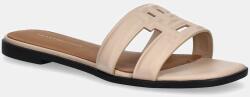 Tommy Hilfiger bőr papucs TH LOGO STRAP MULE bézs, női, FW0FW08671 - bézs Női 39