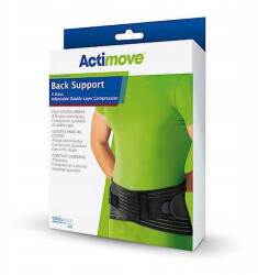  Actimove Back Support 4 Stays reglabil dublu strat compresie lombară și sacral Orthosis negru M