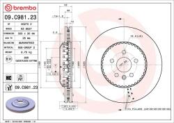 BREMBO Disc frana BREMBO 09. C981.23 - piesa-auto